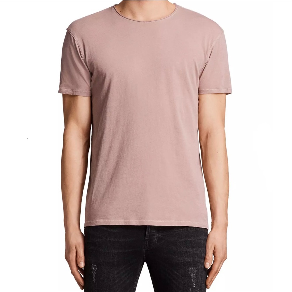 All Saints Dusk Pink Figure SS Crew Teeshirt